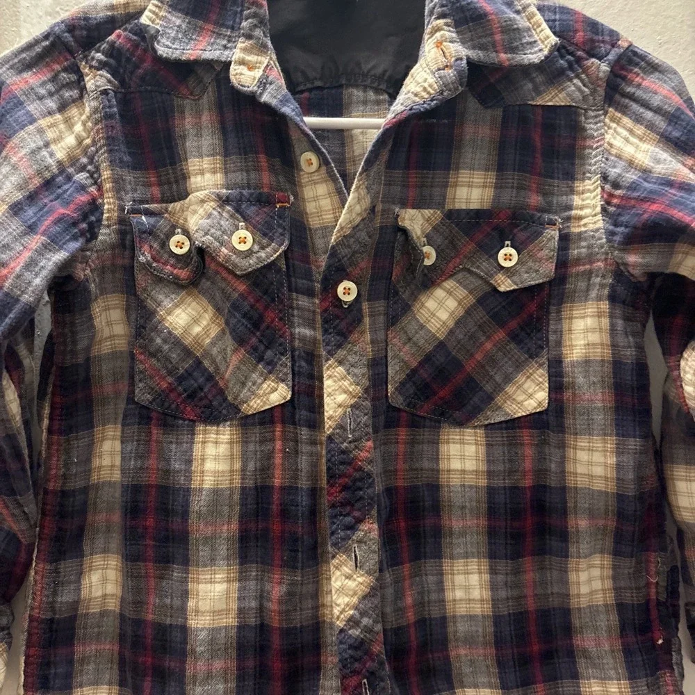 Gap Boys Youth Size 6/7 Button-Down Flannel Style‎ Dress Shirt